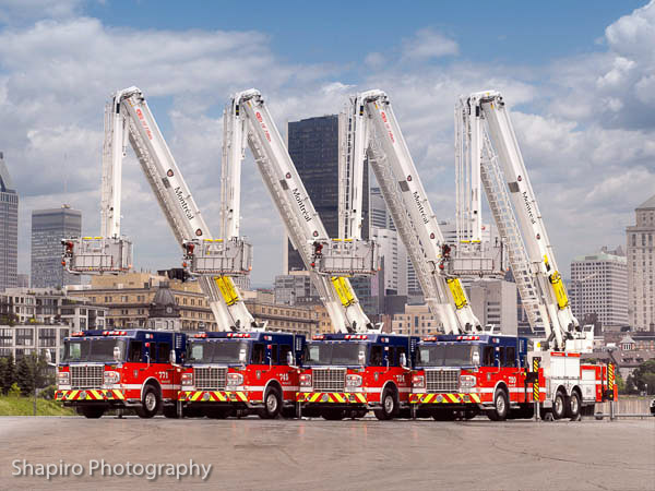 Rosenbauer America Montreal Fire Departmetn T-Rex aerials larry Shapiro photography